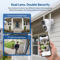 Caméra de surveillance WiFi ARCCTV à double objectif 4K 8MP, HD, conversation bidirectionnelle, suivi automatique, caméra de sécurité extérieure, vision nocturne couleur 6