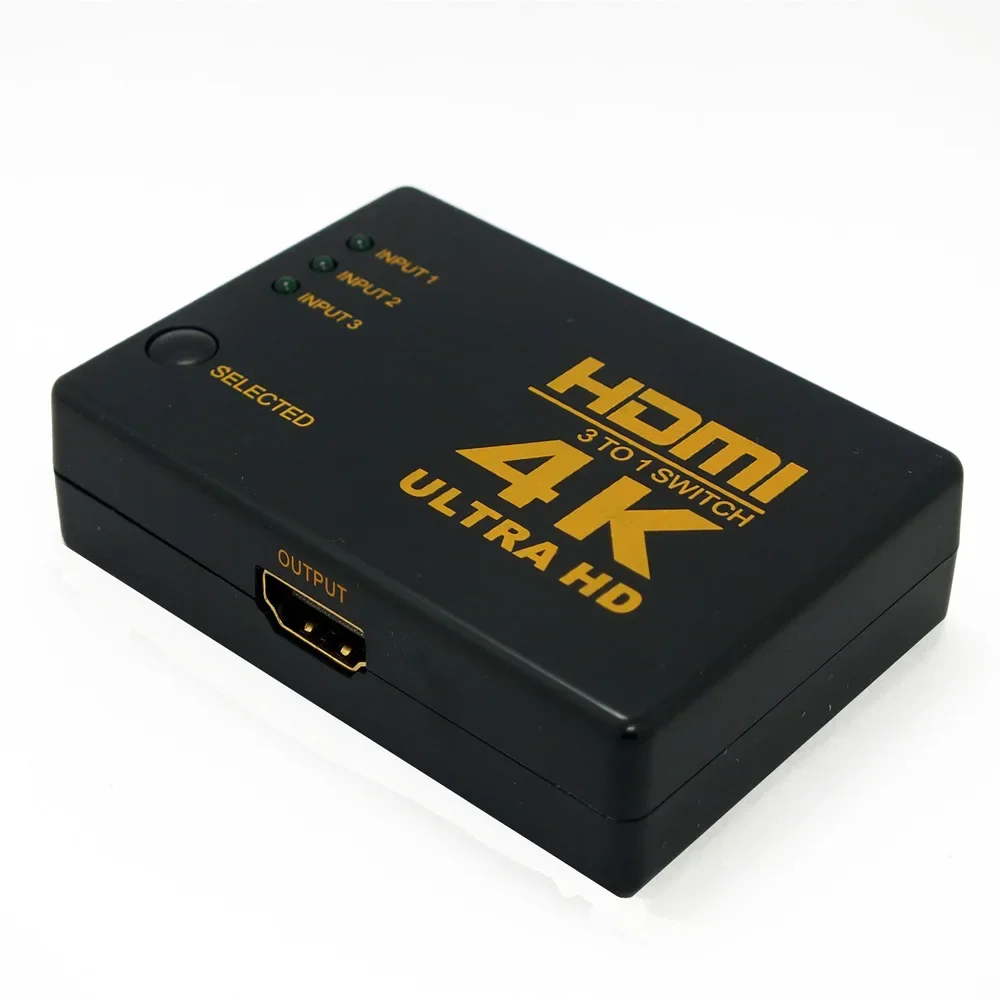 

Mini 4K*2K HDMI-compatible Port 3 Input 1 Output Switcher Splitter For HDTV 1080P Video S03