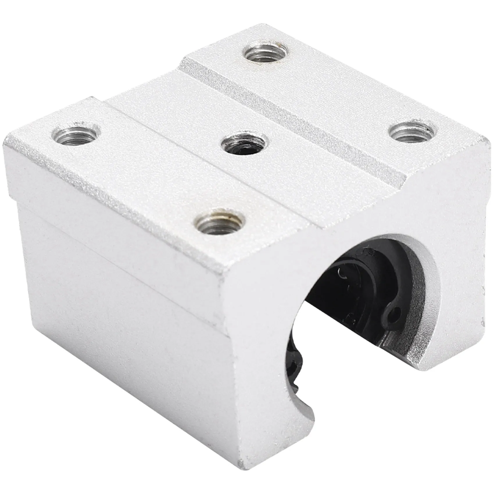 B50C 4 X SBR12UU 12Mm Aluminum Linear Motion Router Bearing Block, Silver