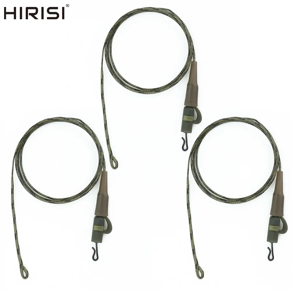 3x Carp Fishing Lead Core with Helicopter Rigs Braided Fishing Line for Carp Rig Lead Clips