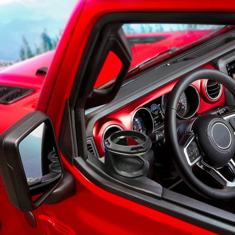 ل جيب رانجلر JL JLU 4XE 2018-2025 المصارع JT ABS الباب حامل الكأس الجانب الأيسر والأيمن حامل الكأس الملحقات #4