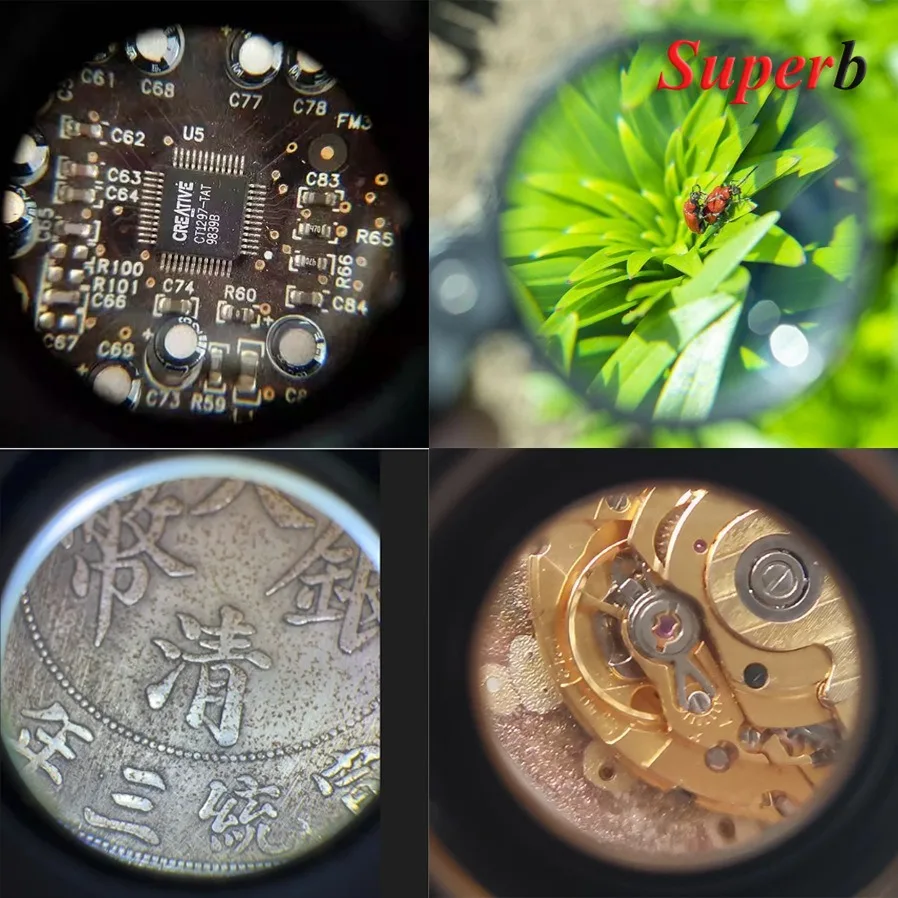 4Pcs Watch Magnifier Tool Eye Loupe Loop Magnifier Magnifying Glass Jewelry Magnifying Tools Watchmaker Tools 5X 10X 15X