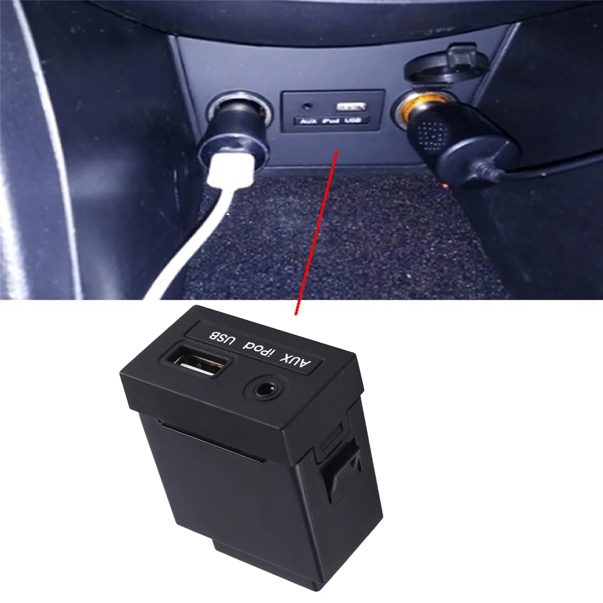 

Instrument Console AUX USB Jack Assy USB Socket for Hyundai Accent Solaris 2011-2015 961201R000RY 96120-1R000 jasmine