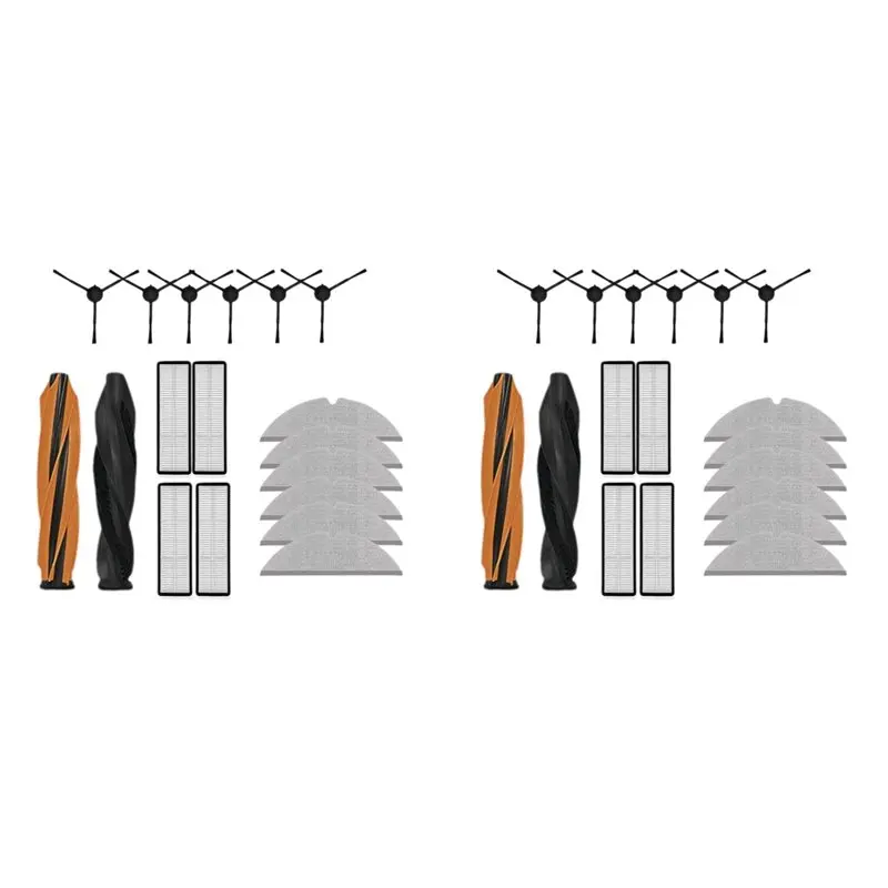 

CZKS 2 Set Replacement Accessories Kit For Dreame D20 Pro/D20 Plus Robot Vacuum Main Side Brushes Filter Mop Cloth