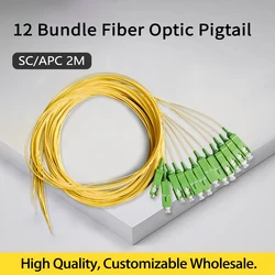 SC/APC Fiber Optical 12 szt Bundle Pigtail 9/125 900UM Indoor FTTH Fiber Optic Pigtail Single Mode Fiber Pigtail Fibra Optica