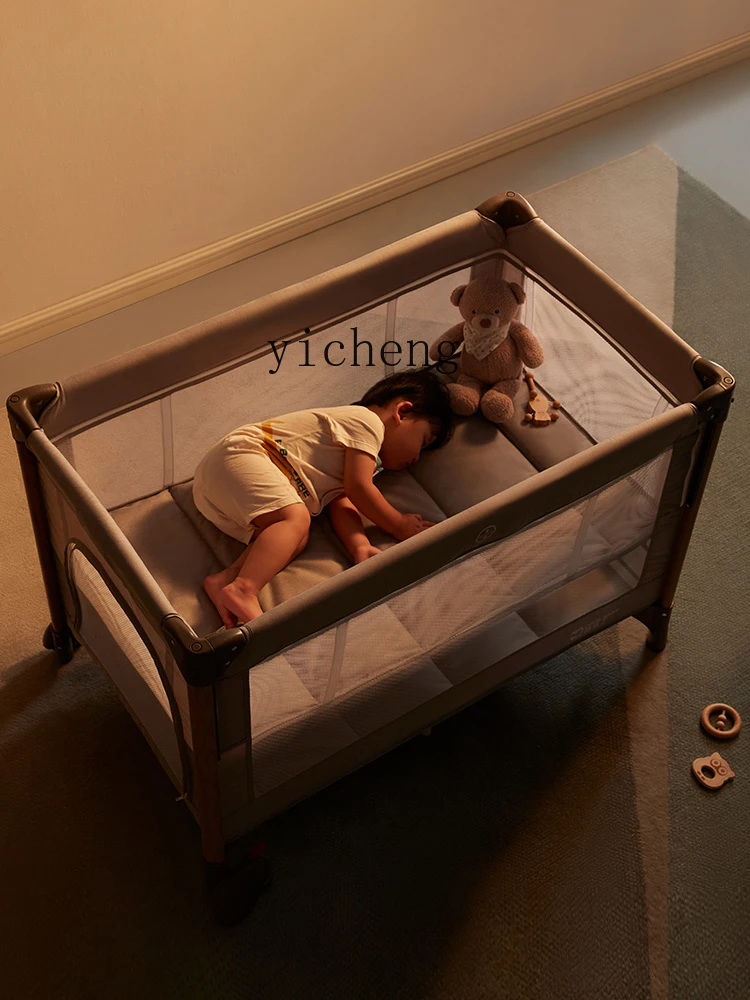 XL Baby Crib Portable Newborn Mobile Multifunctional Baby Stitching Bed Foldable