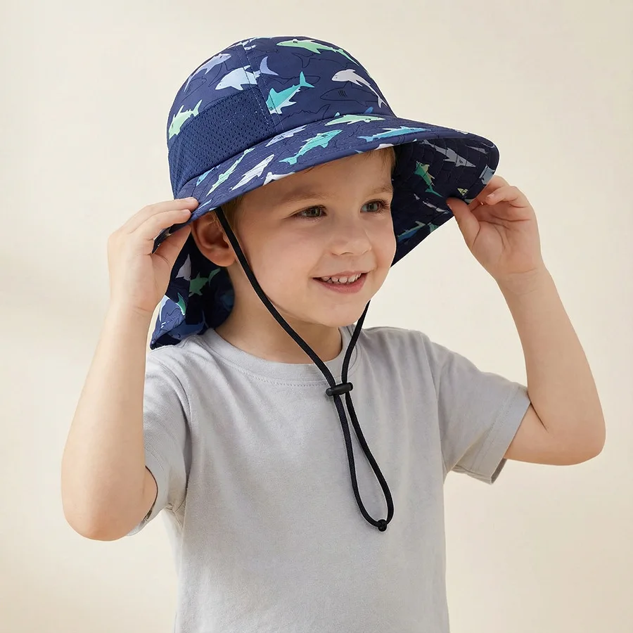 1-2 Jahre 3-5 Jahre 6-10 Jahre Kinder-Sonnenschutzhut 2026 Frühling/Sommer Leichter Bedruckter Fischerhut für Jungen und Mädchen Strand-Sonnenschutz S – Detail 11