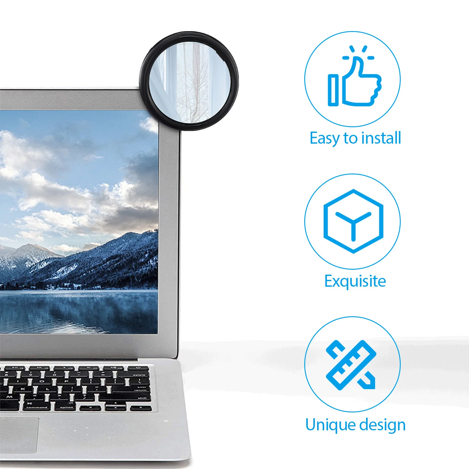 3 Stücke Computer Monitor Rückspiegel Büro Schreibtisch Mini Laptop Kubisches Zubehör Tragbare Clip auf Spiegel