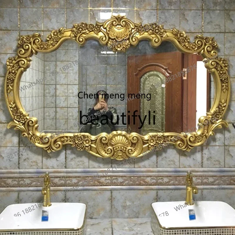 K182K182zx1European luxury, bathroom mirror wall-mounted bathroom, entrance, wall-mounted decoration, bathroom retro