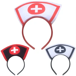 DXAE Nurse Hat Halloween Headband for Womens Girls Daily Wearing , Halloween Party Fancy Dress Cosplay Hair Accessories