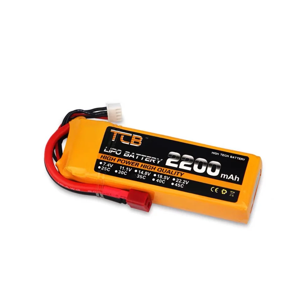 TCB RC LiPo Battery 3S 11.1V 2200mAh 25C 35C 60C Rechargeable Toys Batteries For RC Helicopter Airplane Car Boat Quadrotor Drone