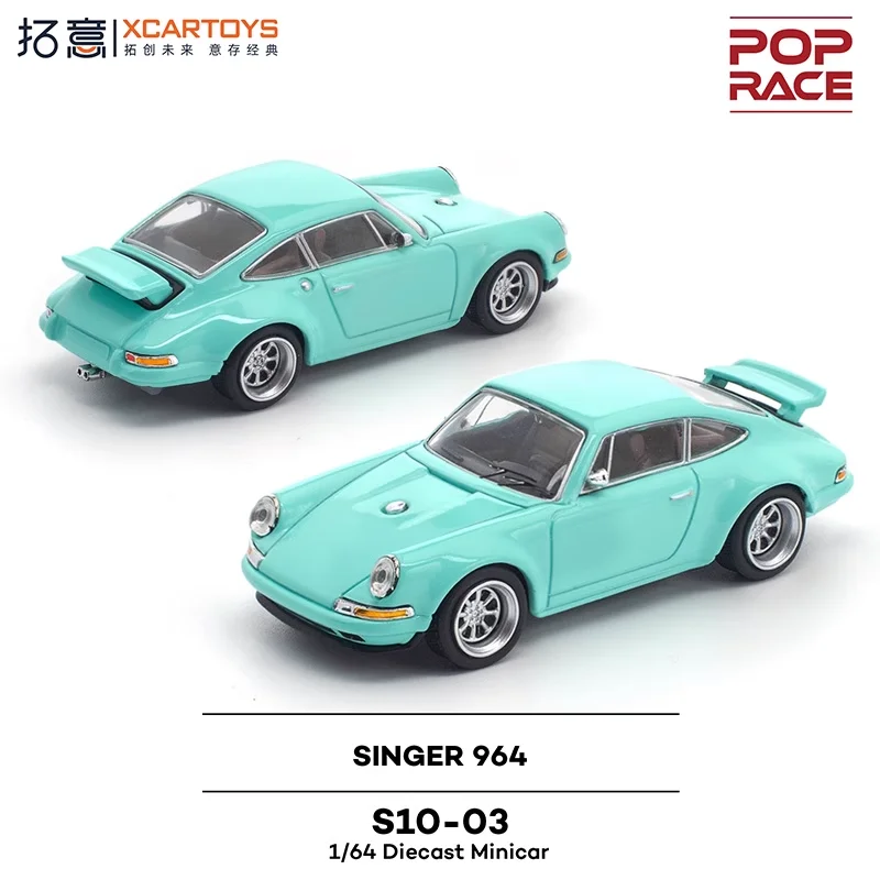 

Предпродажа Xcartoys x Pop Race 1:64 SINGER Синяя литая модель автомобиля Коллекция миниатюрных моделей