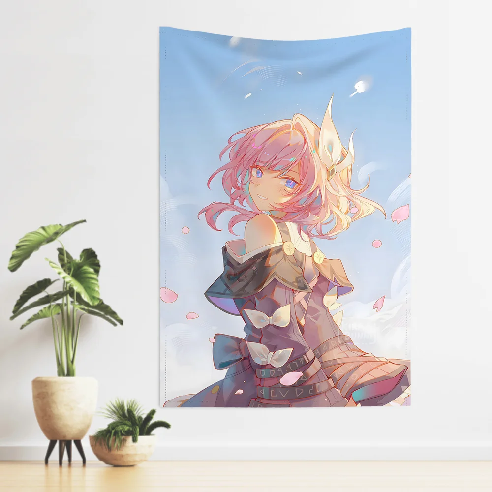Cyrene Animated Game Honkai Star Rail Tapestry Room Decor Wall Cloth Party Hanging Background Room Decor Baby Room