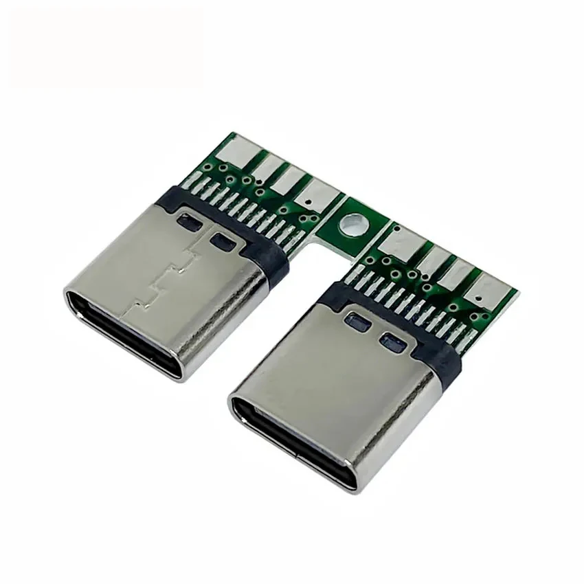 

20PCS Type-c24p Splint Female Head With Data Board 5A High Current Four-Star Welding Wire Female Base