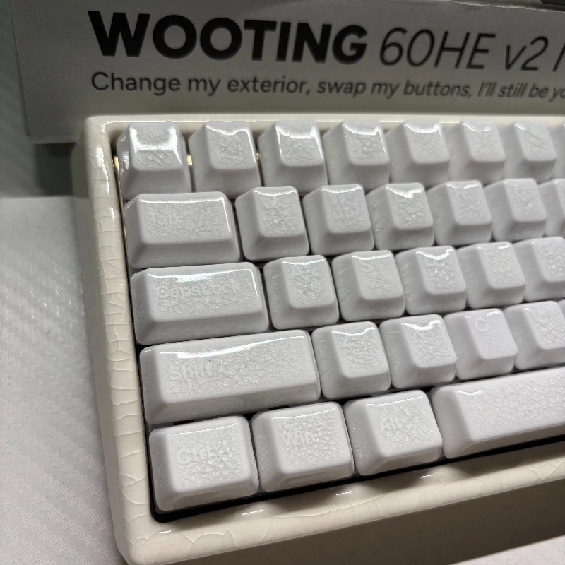 Shanhaishan 60 with ceramic keyboard shell custom wooting60he + three-mode keyboard kit bottom case