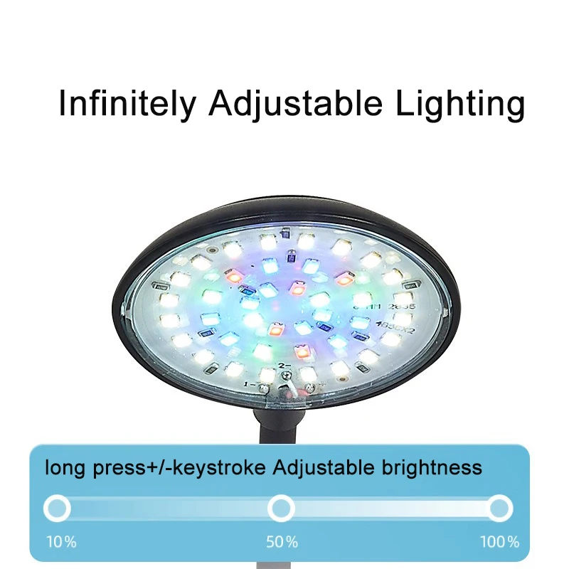 USB Aquarium LED Lamp Fish Tank Light Decor Aquatic Plant Multiple Modes Dimmable Lightness Full Spectrum Mini Clip Light 5V