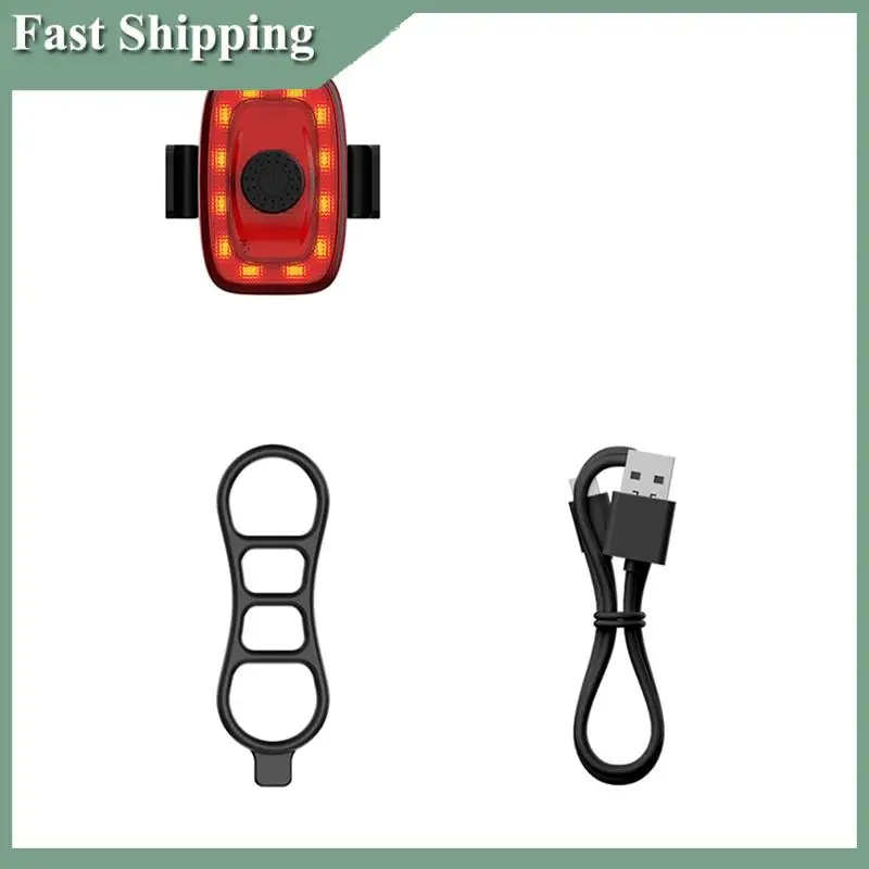 

-WSFS Bicycle Rear Light Bike Tail Light USB Rechargeable Road Saddle Seatpost LED Warning Cycling Lamp