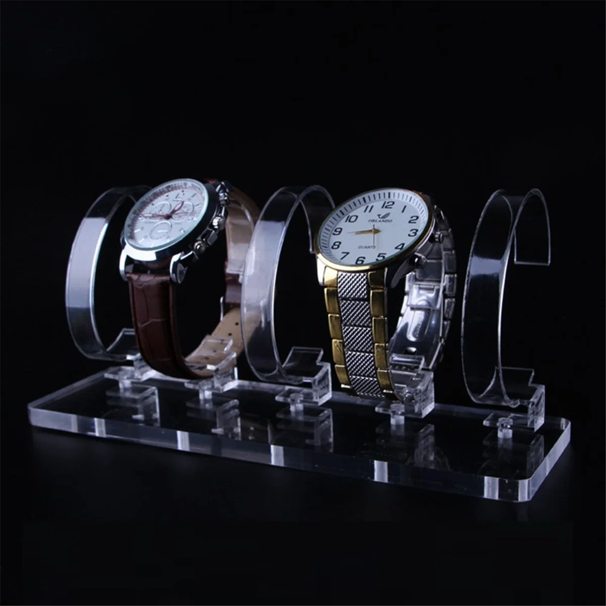 A43MM Clear 24 Bits Acrylic Watch Display Holder Stand Rack Showcase Tool Transparent Wristwatch Stand Case Bracelet Hold