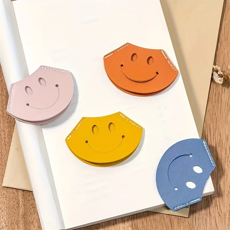 2pcs Pu Leather Haha Bookmarks, Cute Page Corner Handmade Bookmarks, Book Accessories for Men and Women Reading Enthusiasts
