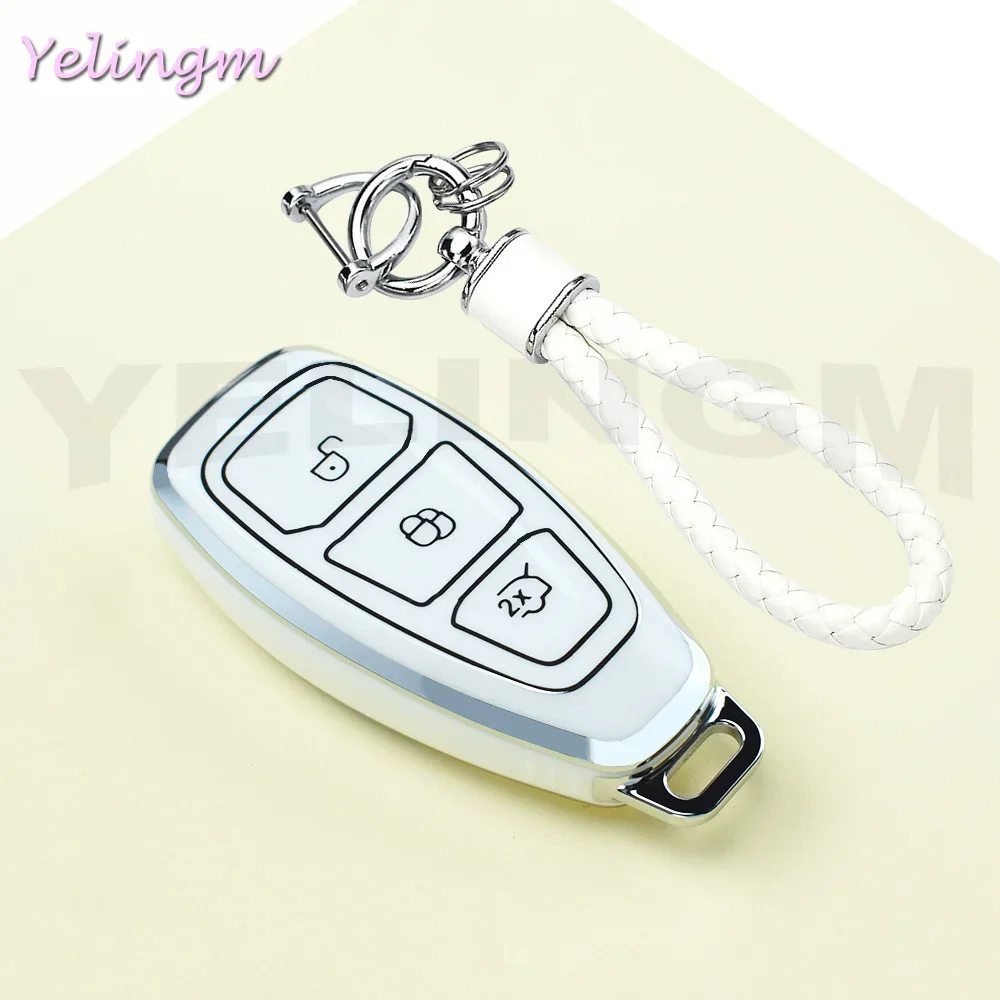 3 Buttons Key Cover For Ford Transit Custom Mondeo Fiesta Kuga ST Line MK3 Focus 3 Station Wagon Ecosport Case Key Protection view 4