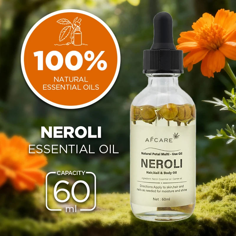 زيت نيرولي العطري 60 مل 100% زيت زهر البرتقال النقي وغير المخفف لتدليك العناية بالبشرة DIY #1