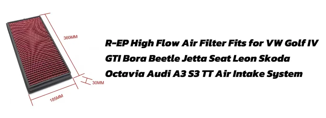 High Flow Car Sport Air Intake Filter For Seat Ibiza Arona Leon Toledo, Audi A1 A3 Q2, Skoda Fabia Karoq, Volkswagen Polo Up