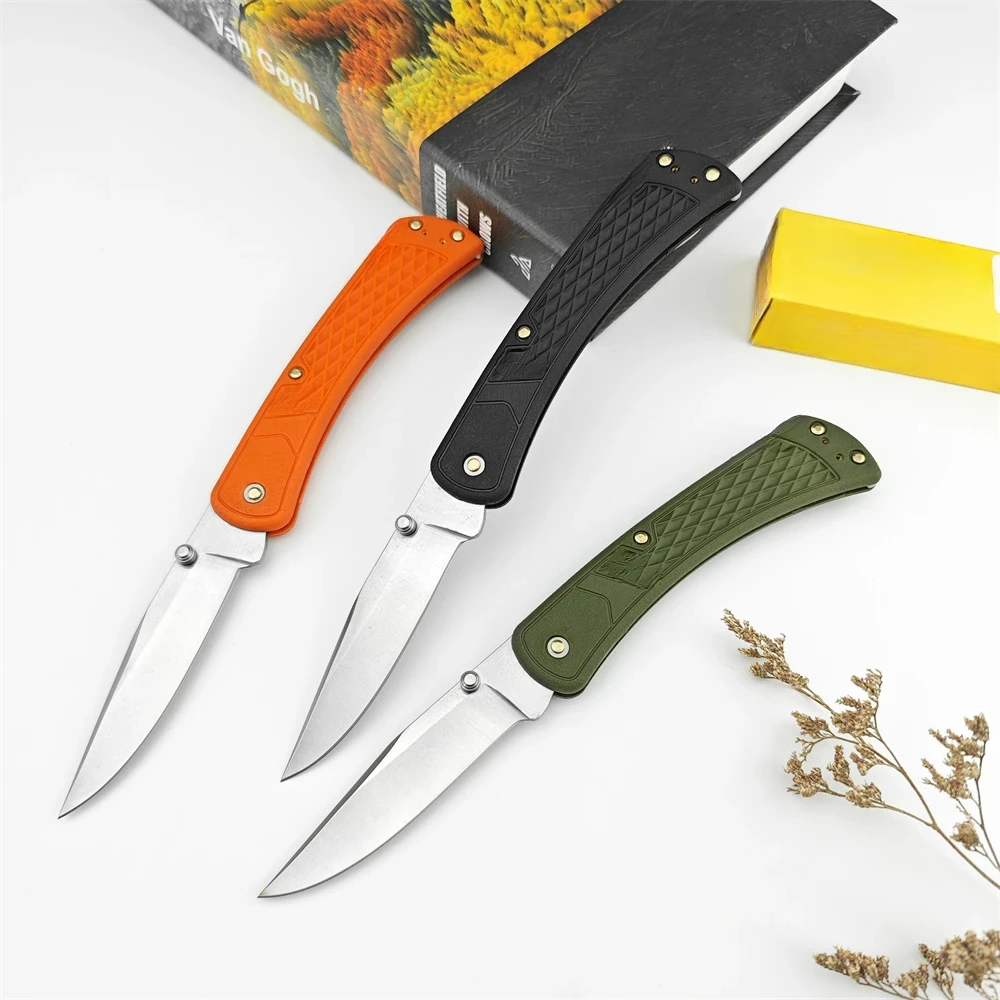 3 Colors BK 110 Slim Folding Hunting Pocket Knives 440C Blade Nylon Fiber Handle Tactical Survival EDC Camping Outdoor Tools