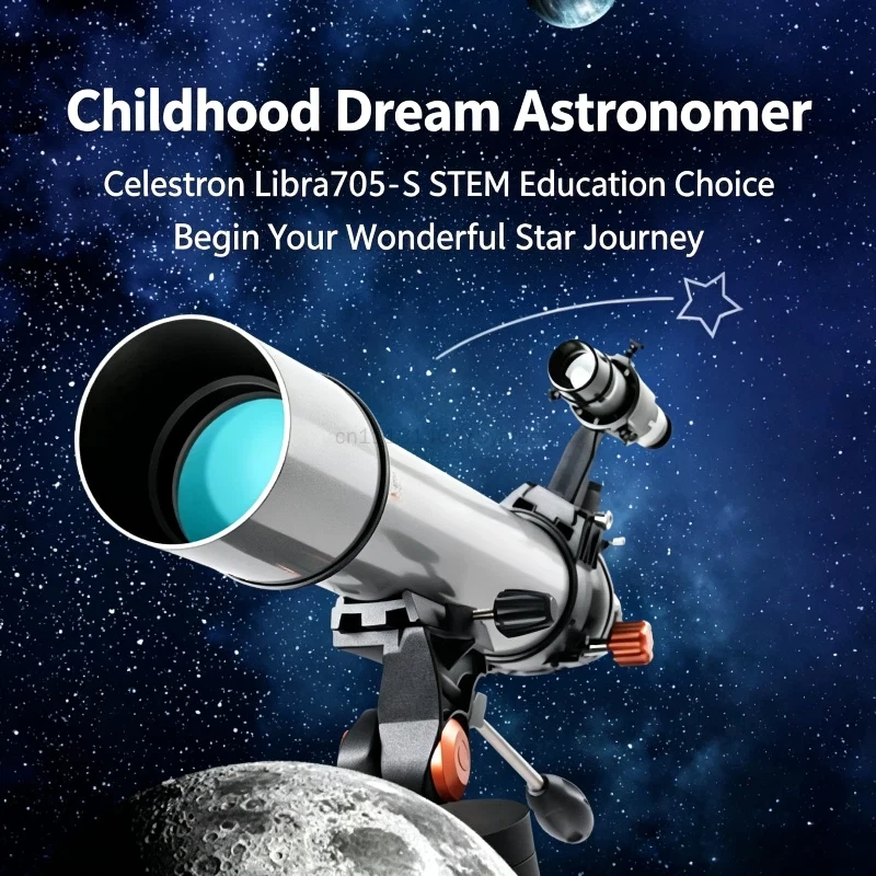 Libra 705 S Astronomical Telescope High Definition High Magnification Dual Purpose Outdoor Terrestrial Stargazing Kids Professio