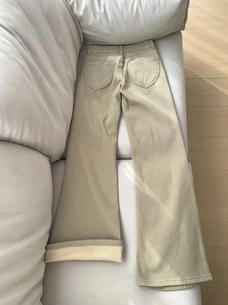 

Большие размеры, расклешенные джинсы в американском стиле ретро, женские осенне-зимние свободные утягивающие драпированные брюки-клеш с низкой талией