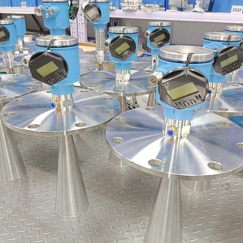 Sensor líquido de antena de bocina RS485, transmisor de nivel tipo Radar de alta precisión de 26ghz