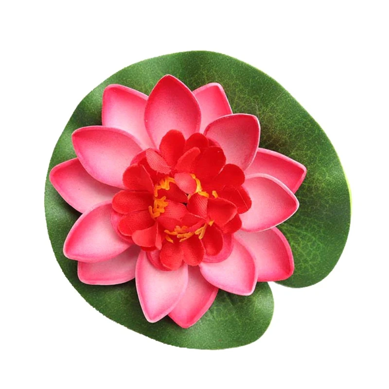 Simulation Flower With Water Lily Pad Home Garden Pond Decoration Beautiful Floating Foam Flower Suitable Outdoor and Indoor Use