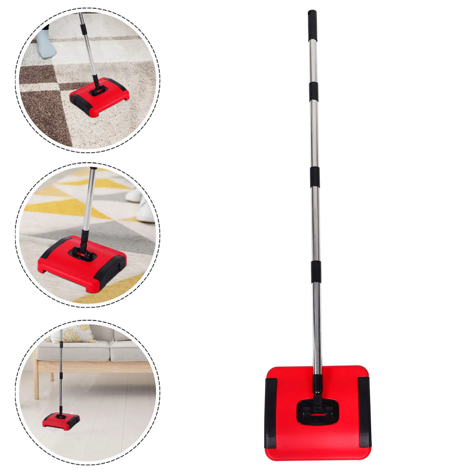 

Набор из 1 шт. ручного пылесоса-подметателя для ковров, полов, плитки, паркета, эффективный, портативный, легкий, для удаления шерсти домашних животных