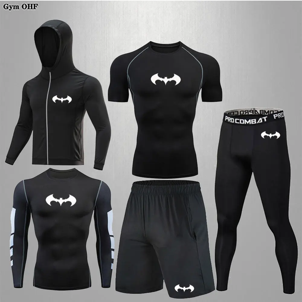 Summer Men'S Camping Fitness Compression Quick Dry Gym Sweat Absorbing Boxing Rashguard Training Elastic And Comfortable Sports