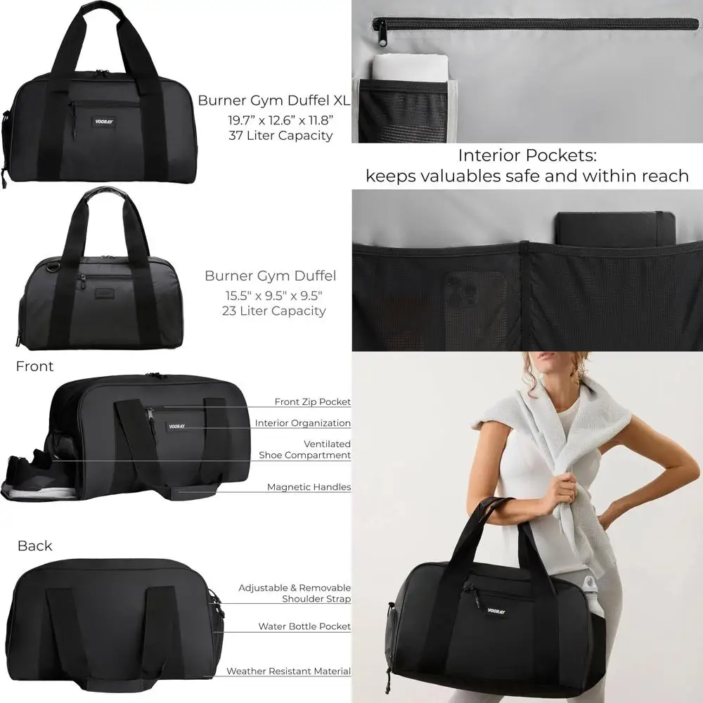 

Сумка для спортзала и путешествий двойного назначения с отделением для обуви для мужчин и женщин