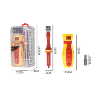 18 In 1 1000V Magnetic Screwdrivers Set with Magnetic Slotted Phillips Pozidriv Torx Bits Electrician Insulated Repair Tools Kit