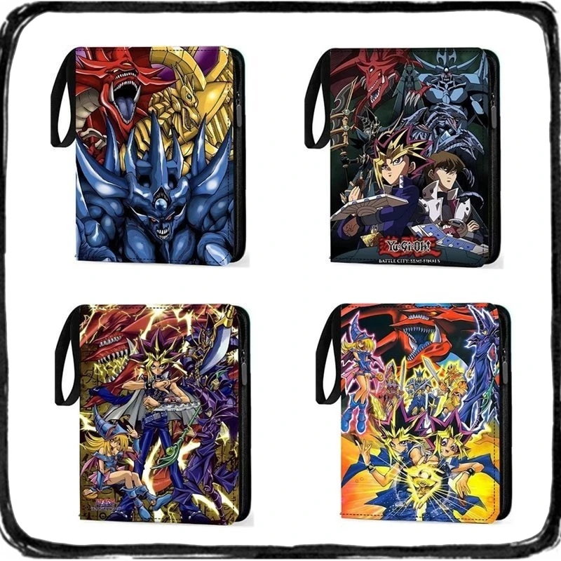 

Альбом для карт Yu-Gi-Oh! с 9 карманами, держатель для коллекционных карт, альбом для аниме-карт с 50 внутренними страницами, на молнии, вмещает до 900 карт
