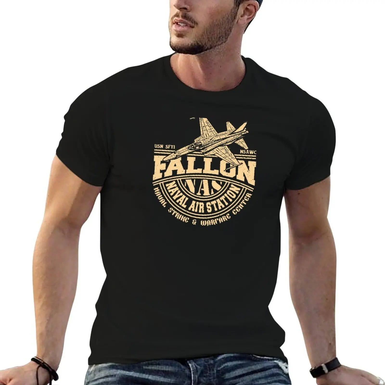 Fallon Air Naval Center Fighter Pilot F-5 Tiger T-Shirt clothes plus size clothes t shirt men 100℅ cotton
