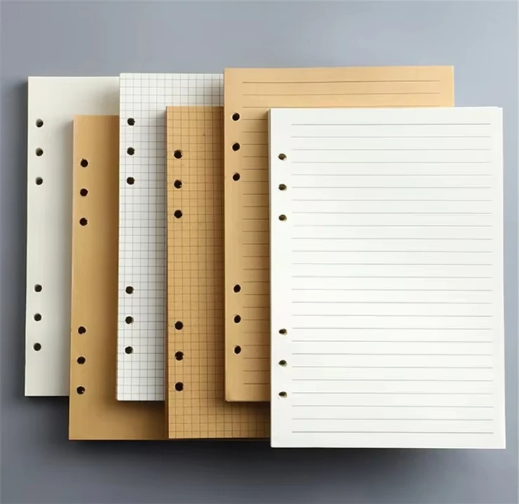 45 Sheets A5 A6 A7 Loose Leaf Notebook Refill Spiral Binder Inner Page Line Blank Craft Grid Inside Paper Stationery