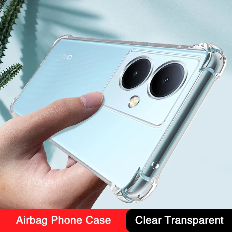 

Transparent Phone Case for VIVO Y78 Plus Y78T Y78M T1 5G High Qualtiy TPU Airbag Soft Silicone Lens Protection Back Cover Fundas