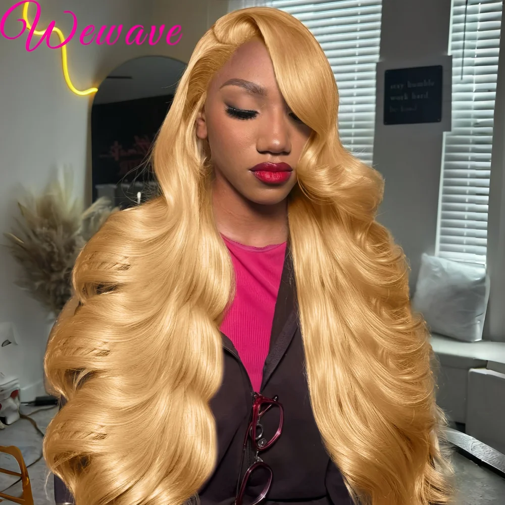 

Honey Blonde Human Hair Wig Body Wave 13X4 Lace Front Colored #27 Wigs 13X6 Lace Frontal For Women Preplucked Brazilian Wig