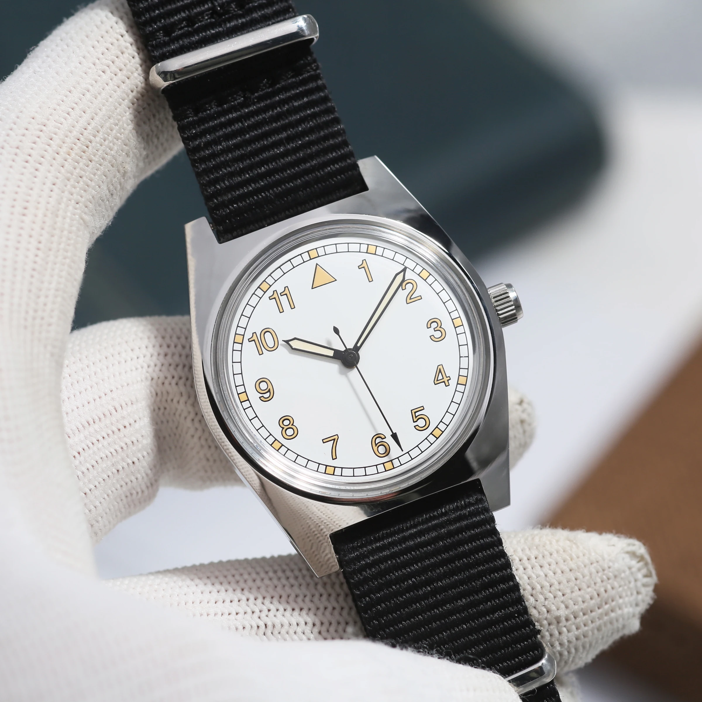 

Мужские часы-пилот, винтажные китайские часы 36 мм, Шанхайский 8120, с ручным механизмом, подходят для мужских праздничных подарков