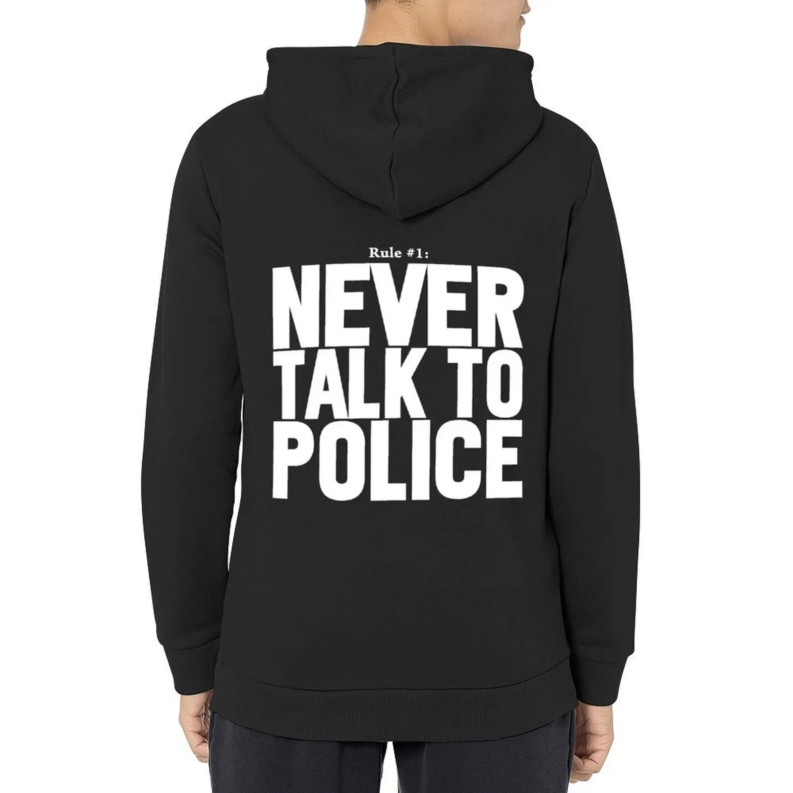 

Rule #1: Never Talk To Police Hoodie autumn jacket men men's clothes fashion men clothes for men hoodie man
