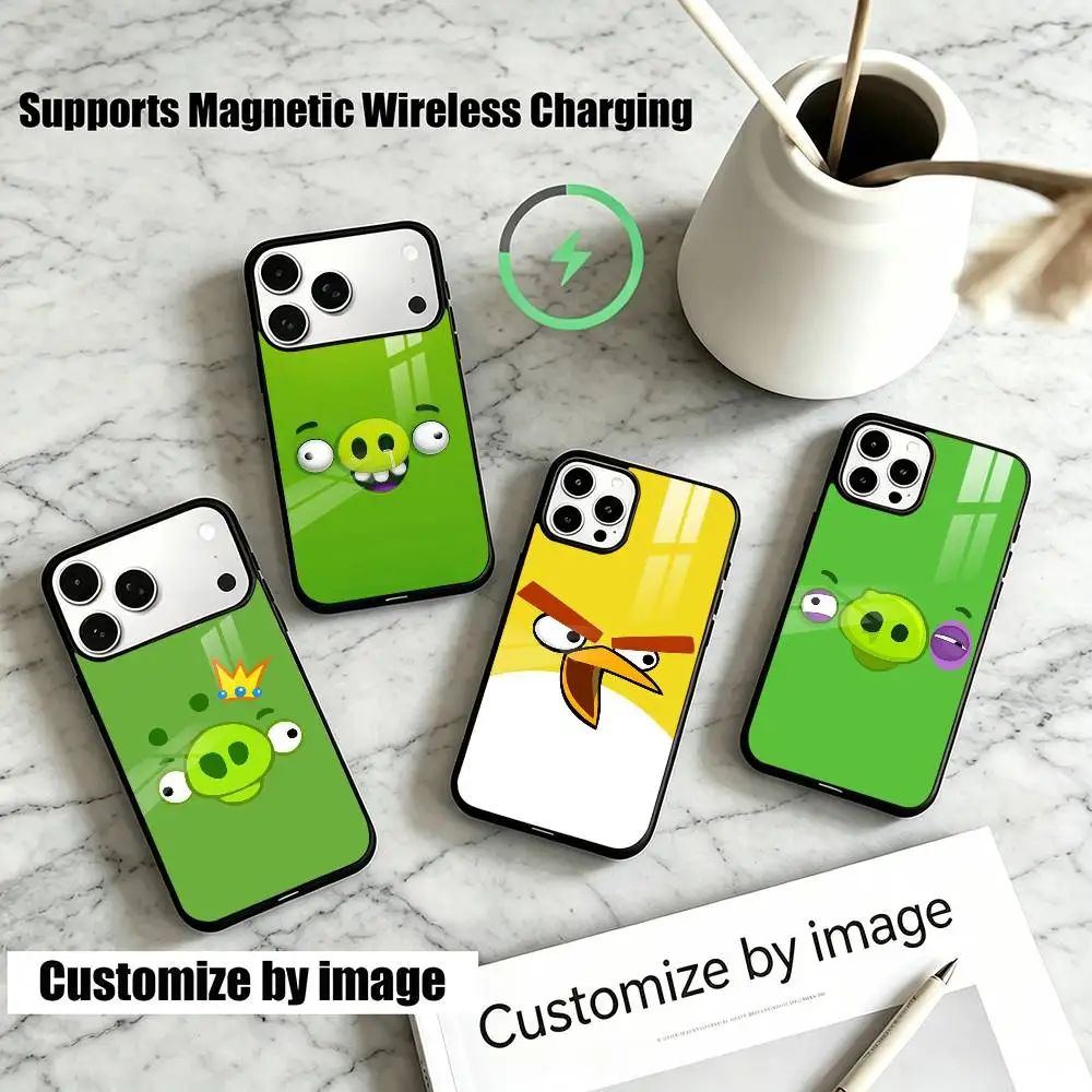 Cartoon B-Birds  Phone Case For iPhone18,17,16,15,14,13Plus,Pro Supports Magnetic Wireless Charging