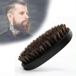 2024 Nuovo mini spazzola per barba in legno naturale per uomo Massaggio viso in legno vintage che funziona meraviglie per pettinare barba e baffi