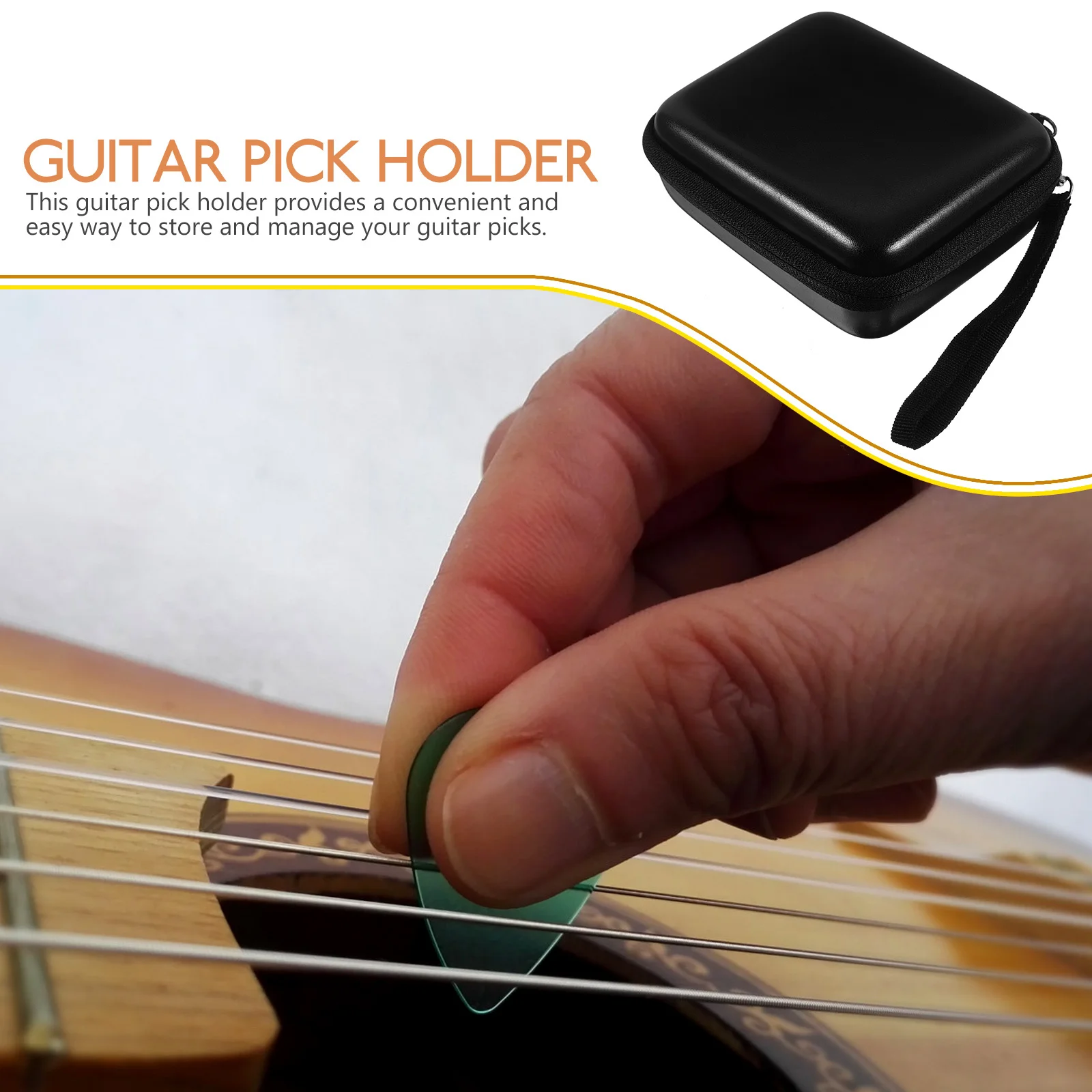 

Guitar Pick Storage Bag Large Capacity Sleek Minimalist Design Organizer Case for Guitar Accessories Pick Holder
