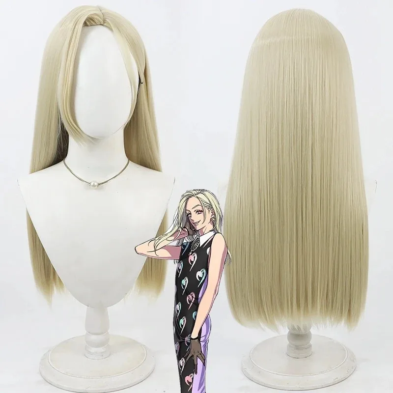 Anime Charisma House Terra Cosplay peluca amarillo claro pelo sintético resistente al calor fiesta de Halloween;3,v'6.f;9,
