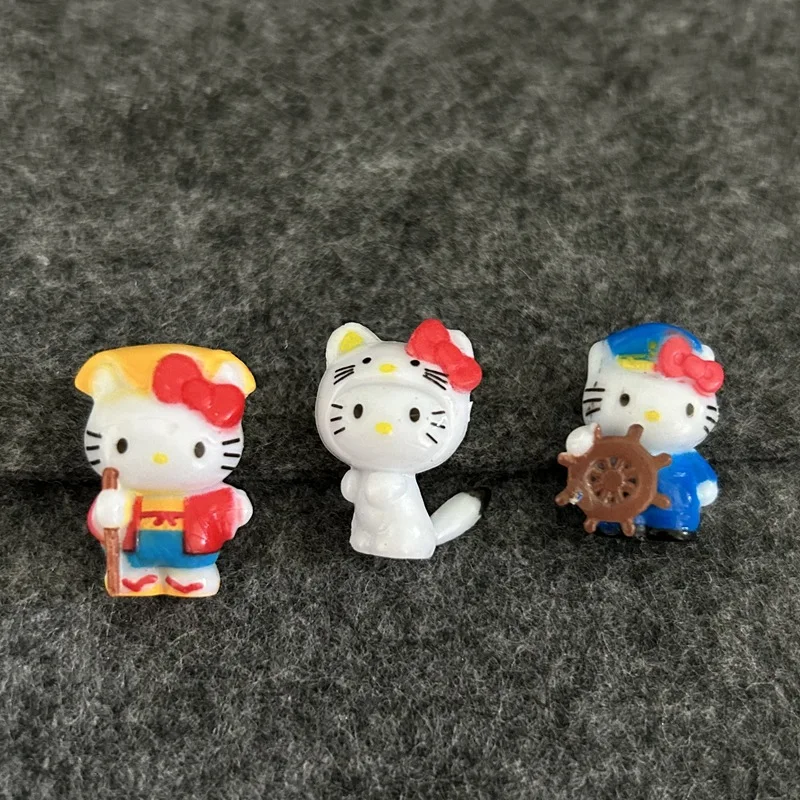 16 шт. Мини-куклы Hello Kitty аниме кавайная фигурка Sanrio DIY пластырь материалы аксессуары миниатюрные декоративные экшн-модели игрушки