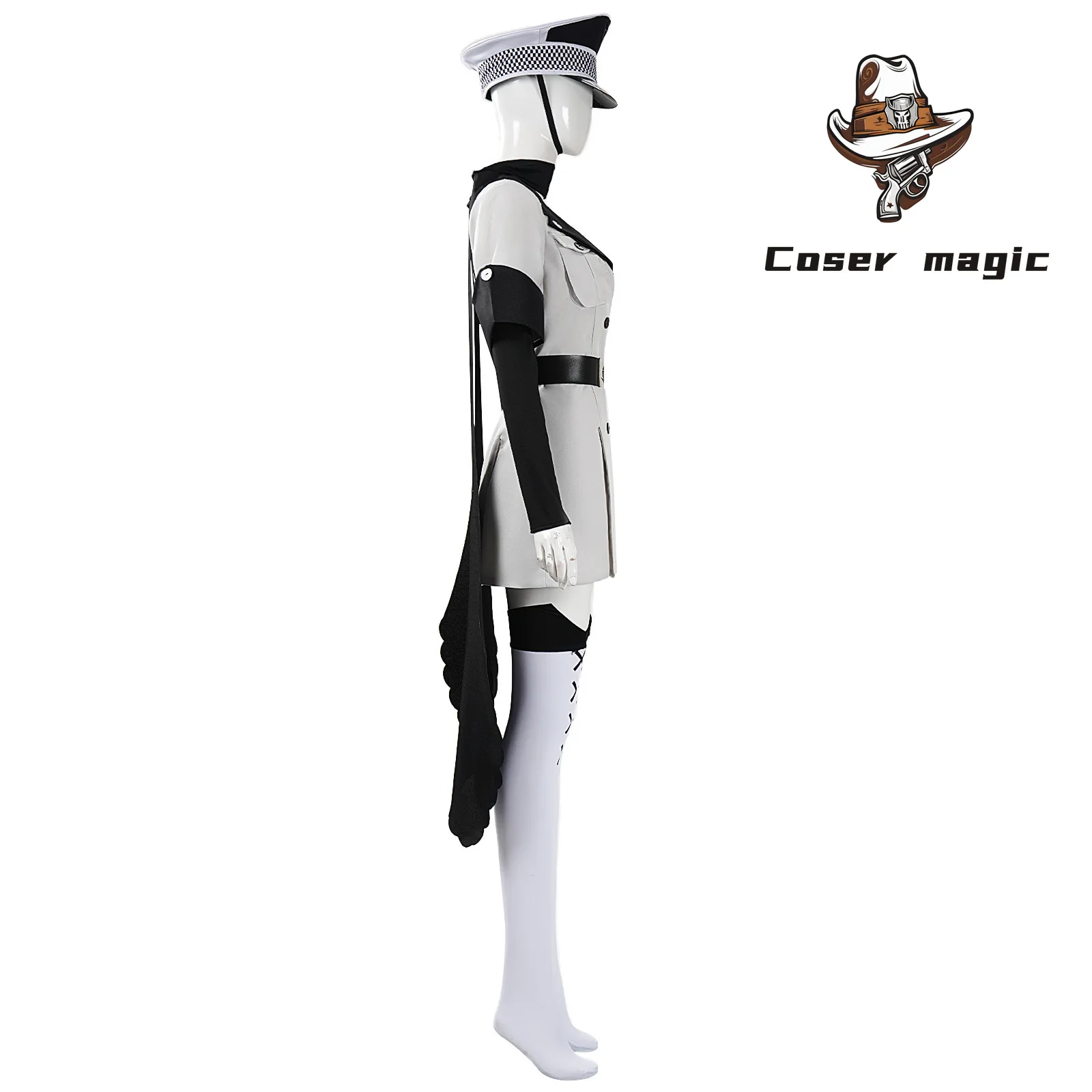 Cosplay Anime Esdeath Empire Cosplay Kostuum Manga Algemeen Uniform met Hoed Sokken voor Halloween Outfits Esdeath Empire Out