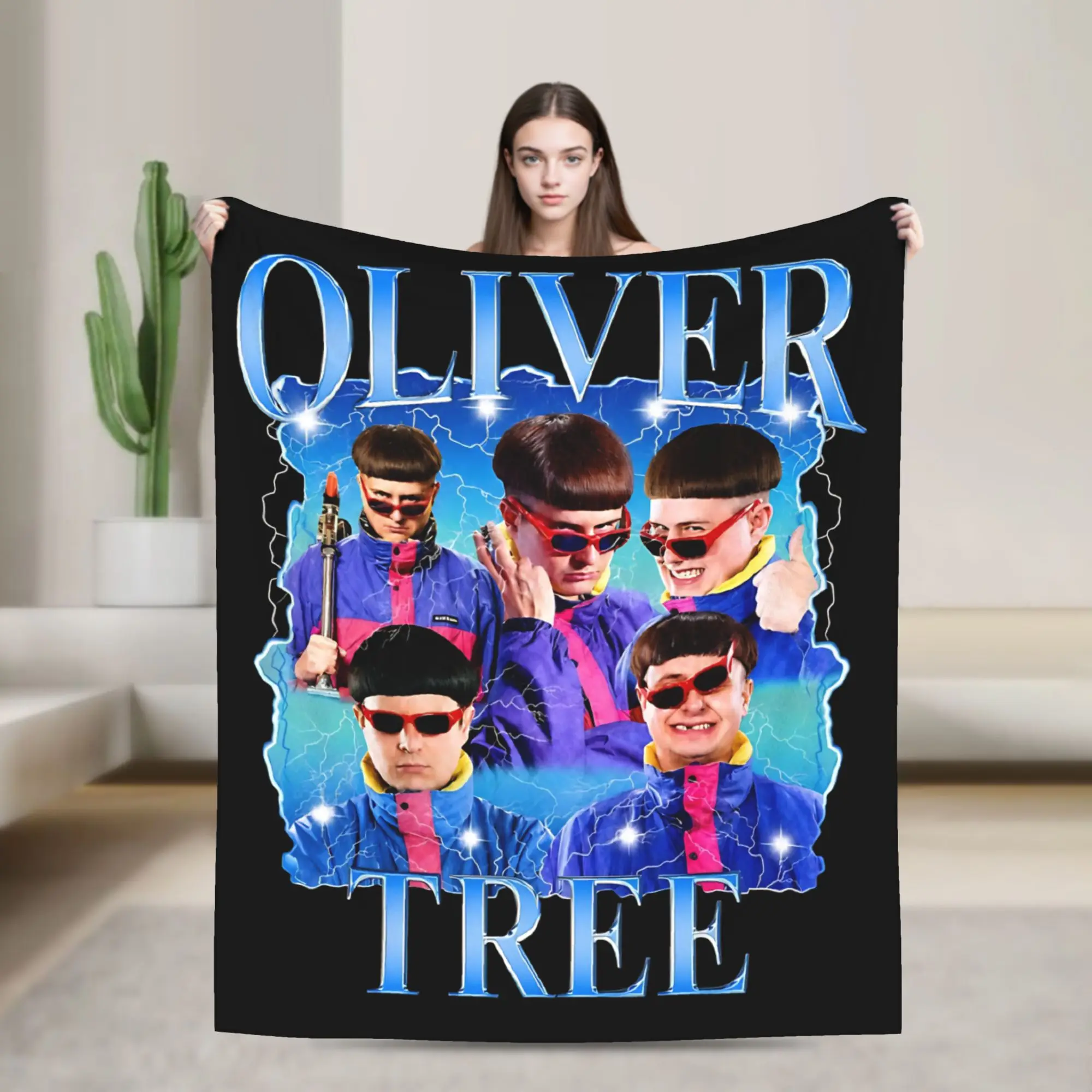 Oliver Tree Rest In Peace 1993 to 2026 Memorial Blanket  Flannel Funny Warm Throw Blanket for Bed Sofa Decoration
