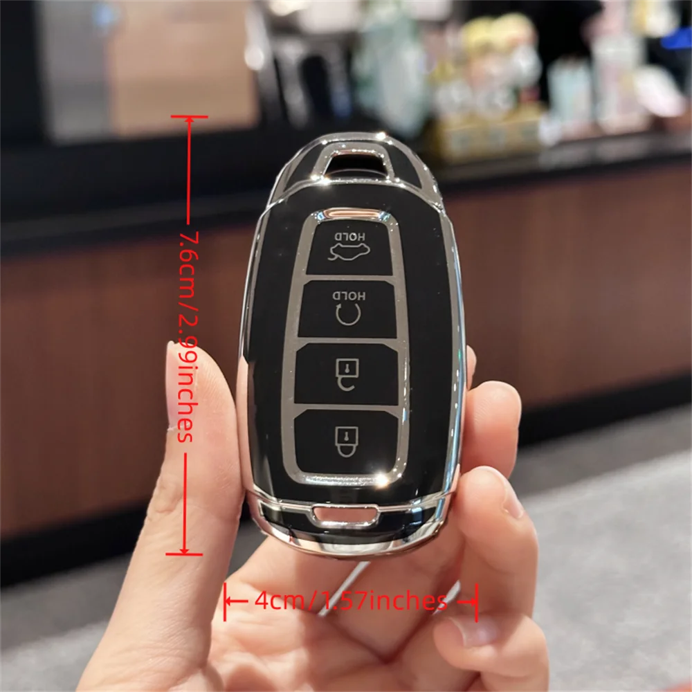 غطاء مفتاح السيارة لسيارة Hyundai Elantra، GT، Kona، Palisade، Venue، Veloster - سلسلة مفاتيح ملحقات واقية #6